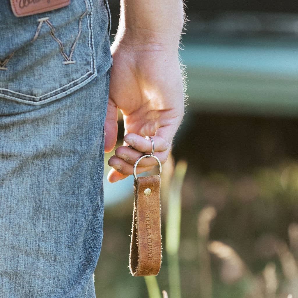 Richmond Leather Keychain | Whiskey