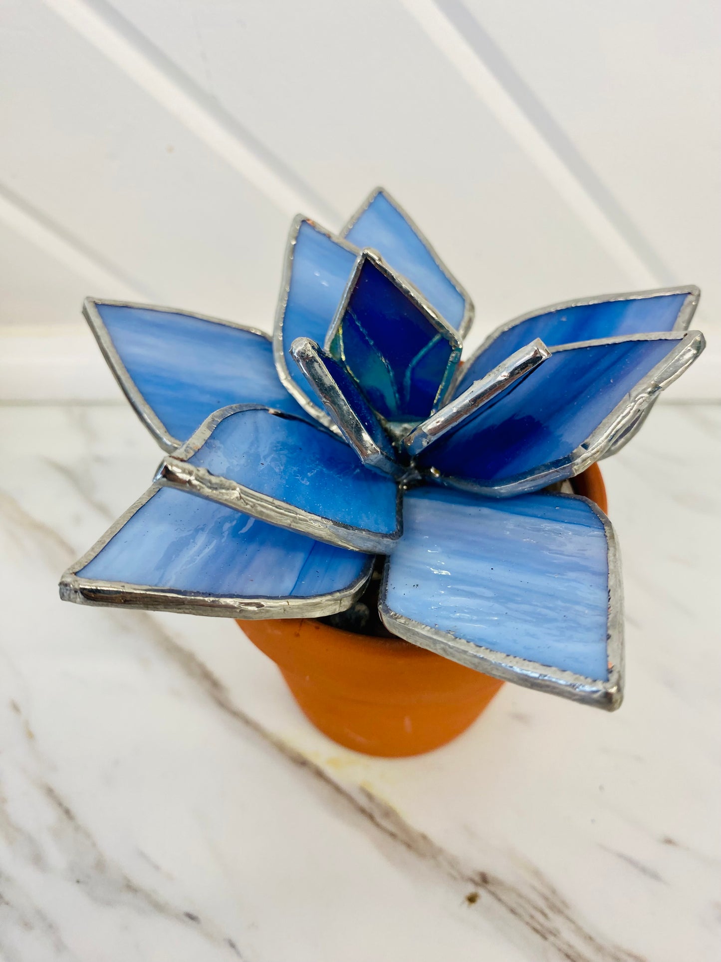 Stained Glass Succulent in Pot