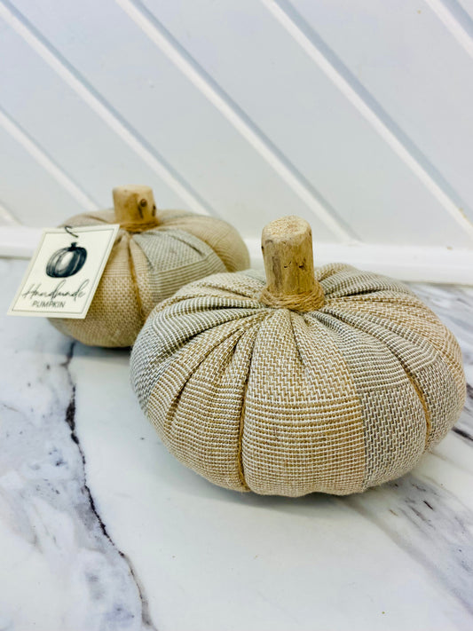 Handmade Decor Pumpkin | Large Plaid