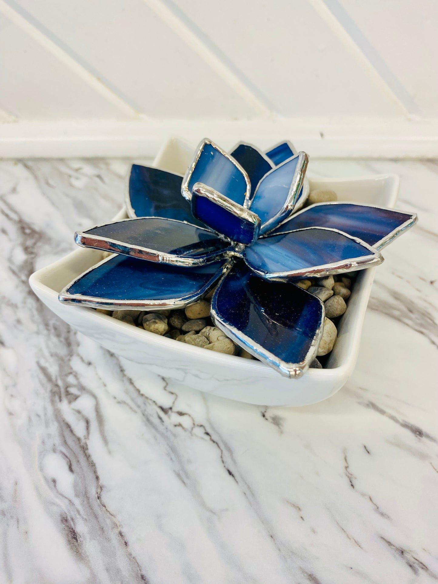 Stained Glass Succulent in Pot