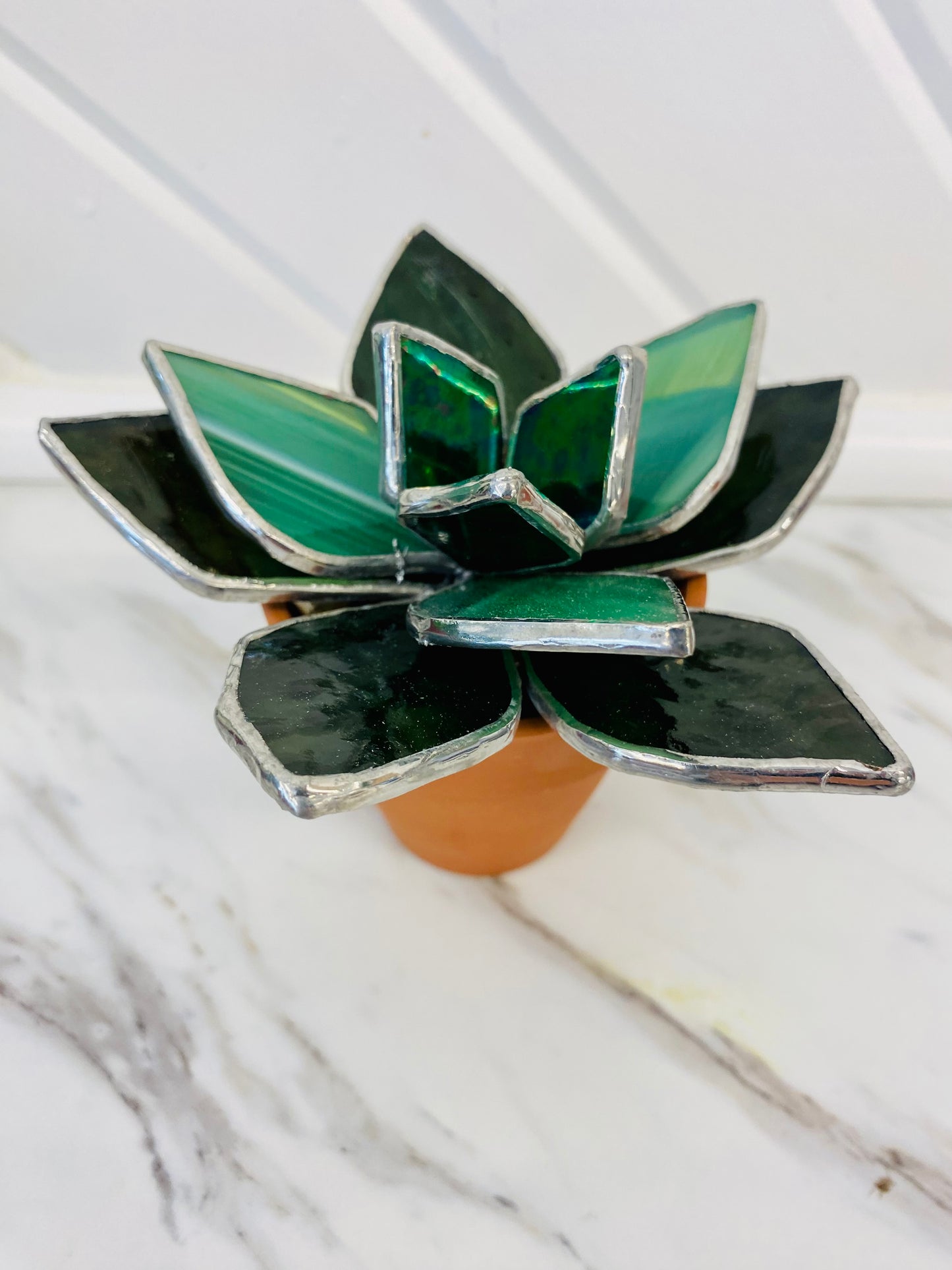 Stained Glass Succulent in Pot