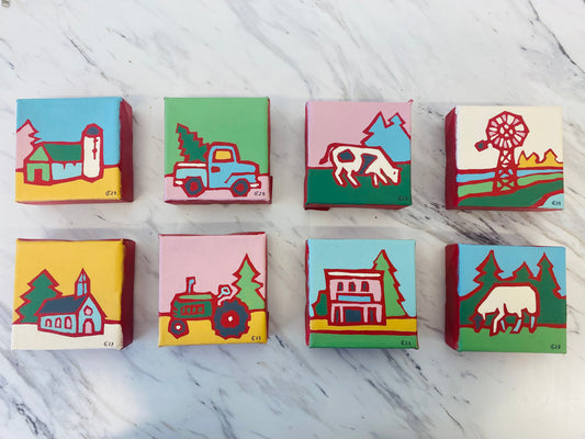 Rural Living Acrylic Paintings