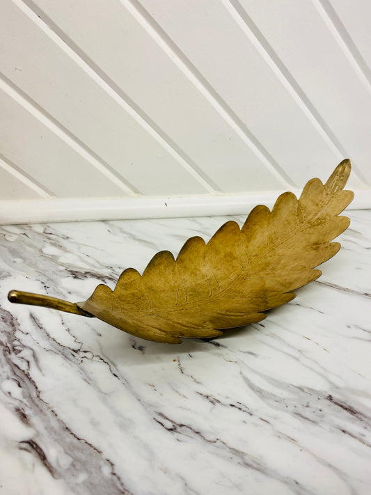 Brass Leaf Accent Plate