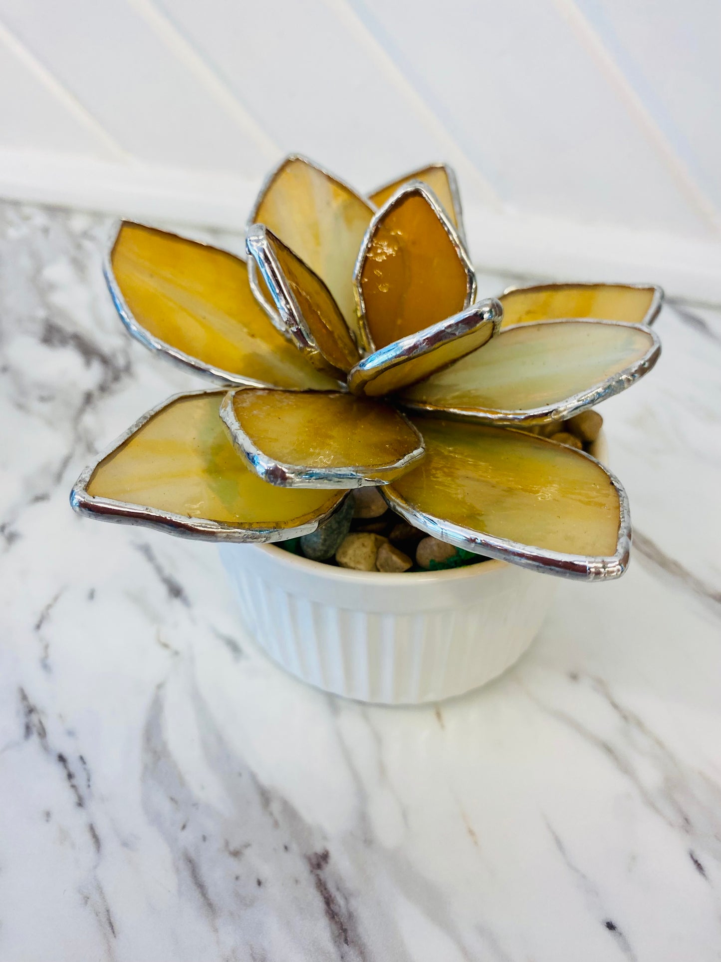 Stained Glass Succulent in Pot