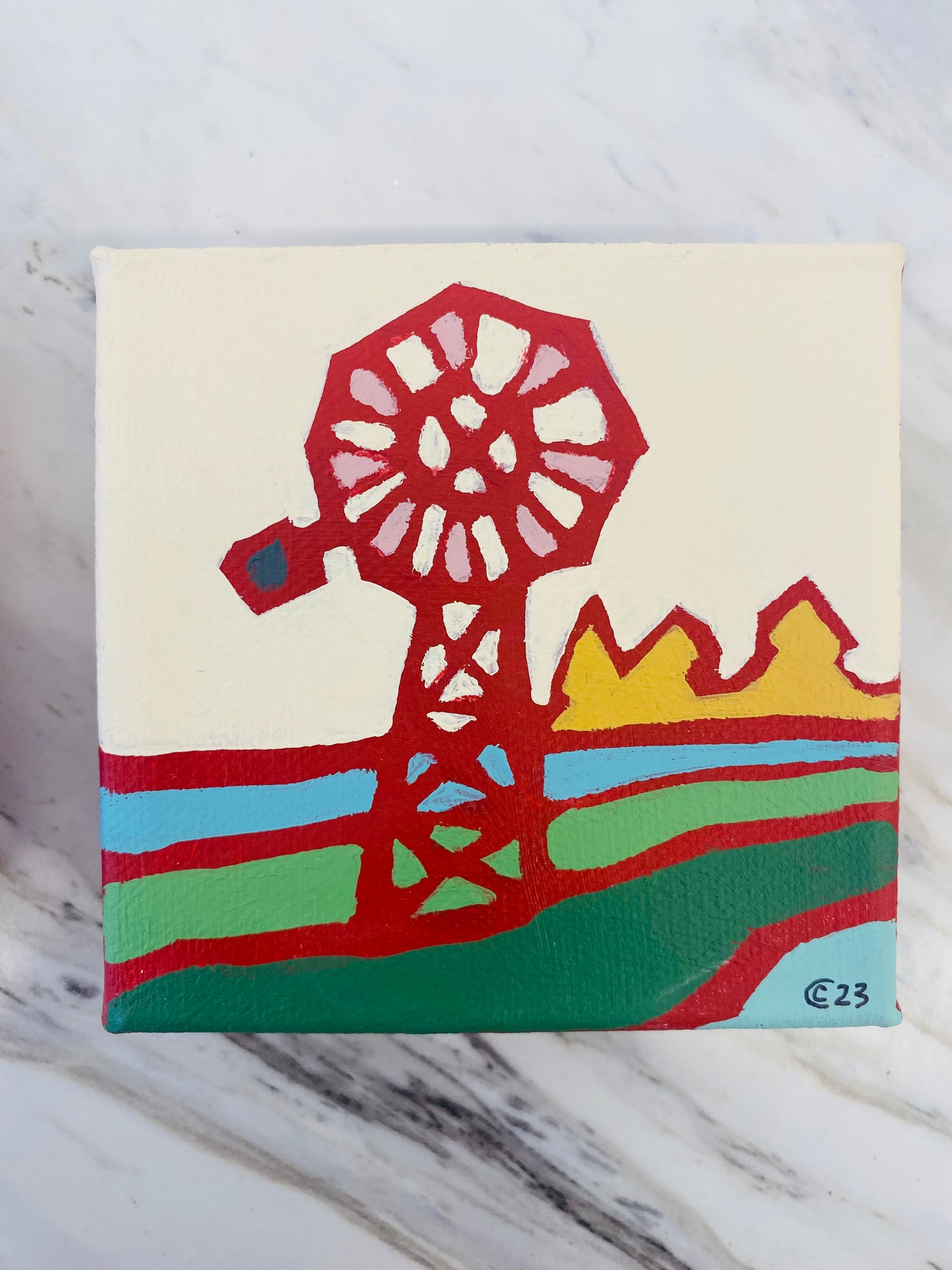 Rural Living Acrylic Paintings
