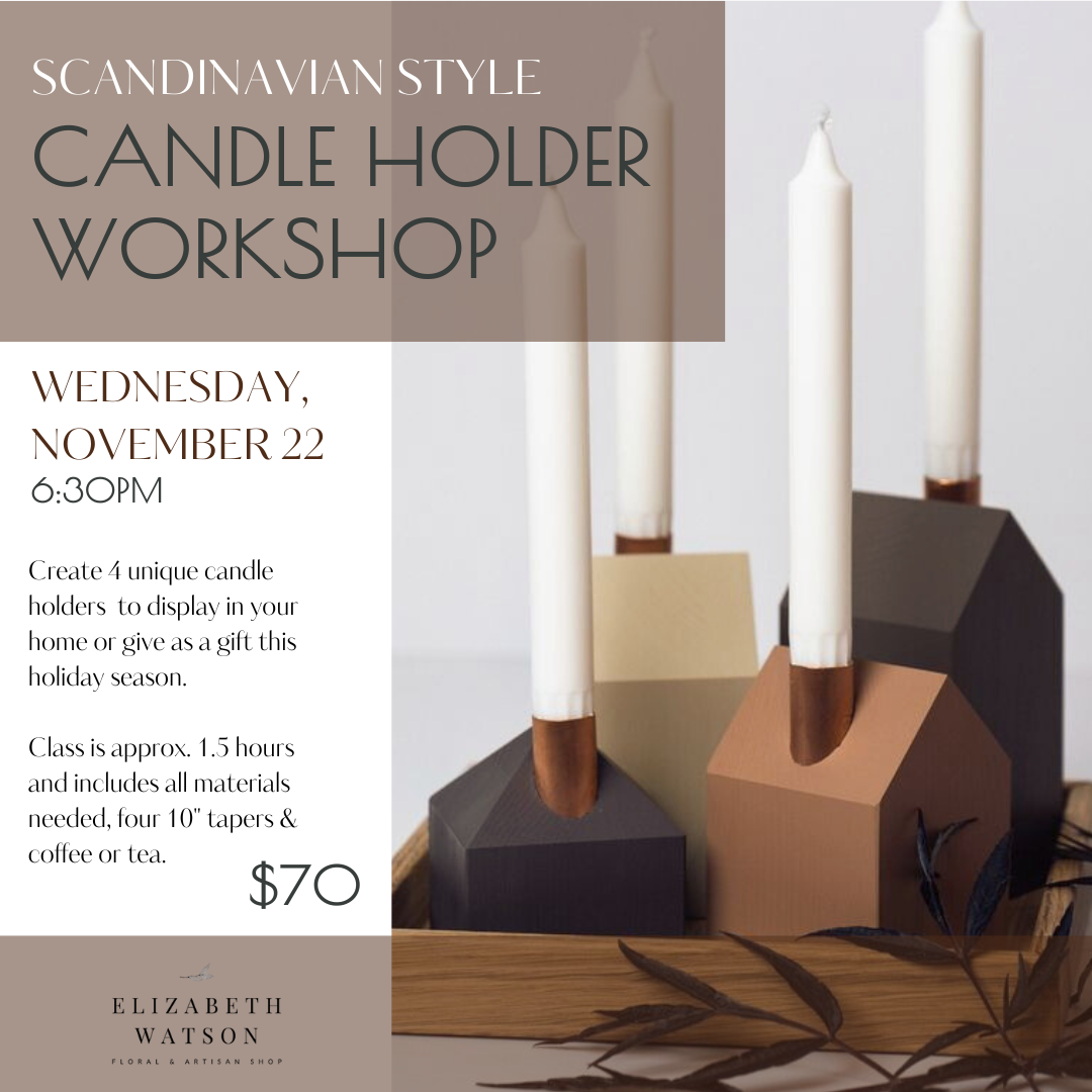Scandinavian Candle Holder Workshop