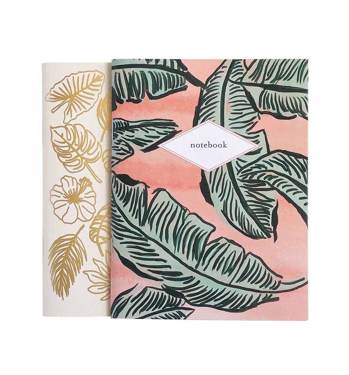 Banana Leaves and Gold Tropical Leaves