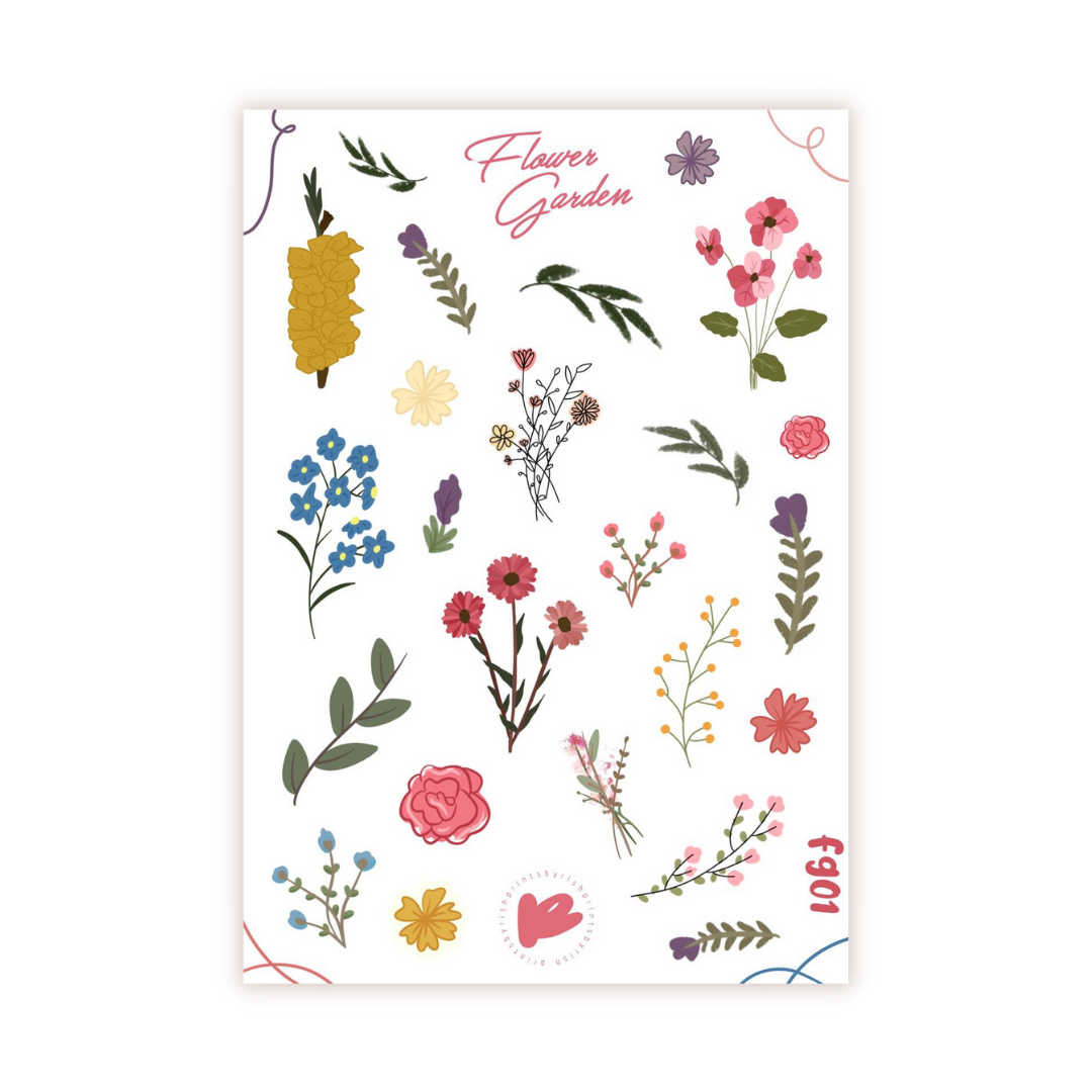 Flower Garden Sticker Sheet