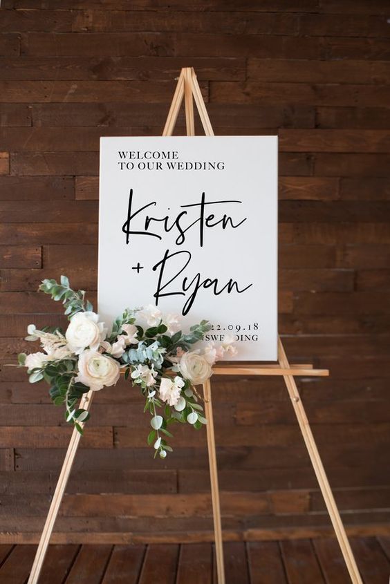Welcome Sign Flowers