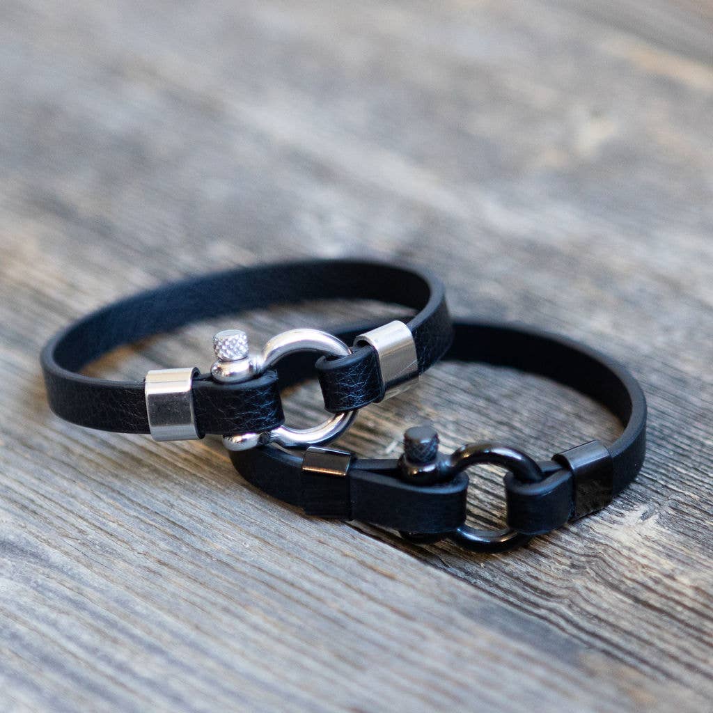 Wapiti Leather Bracelet- Black