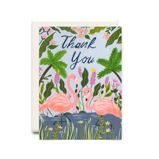 Flamingo Thank you Card
