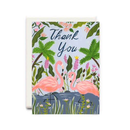 Flamingo Thank you Card