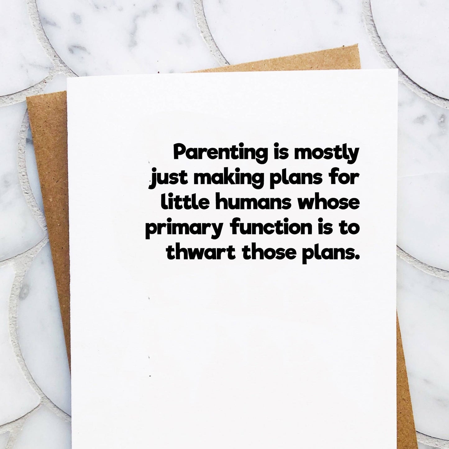 Parenting Plans - Funny Baby Shower Card / Expecting Card