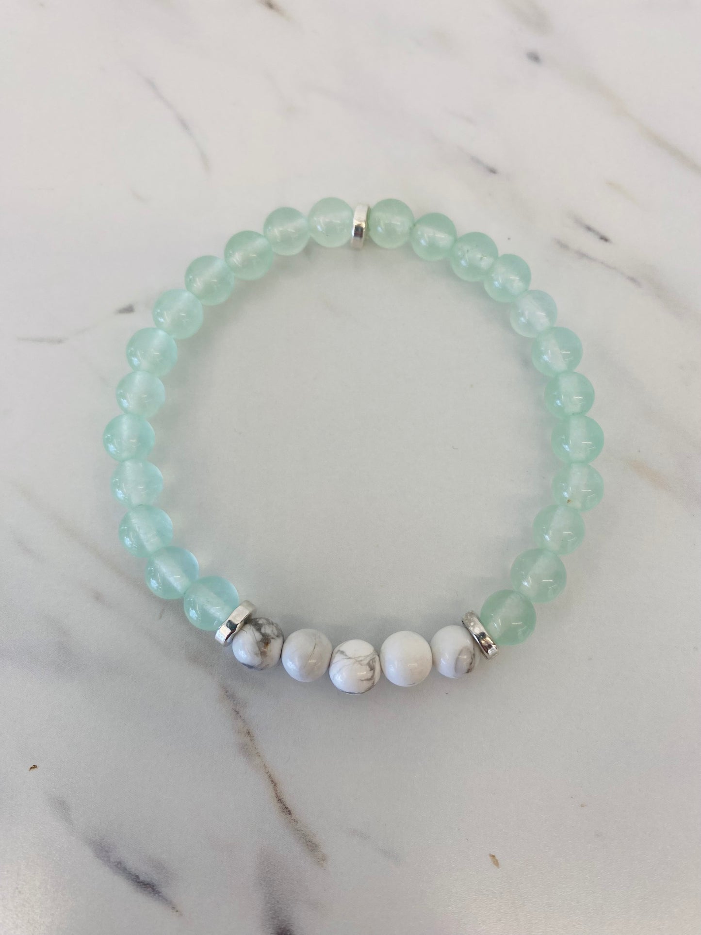 Jade & Howlite Gemstone Bracelet