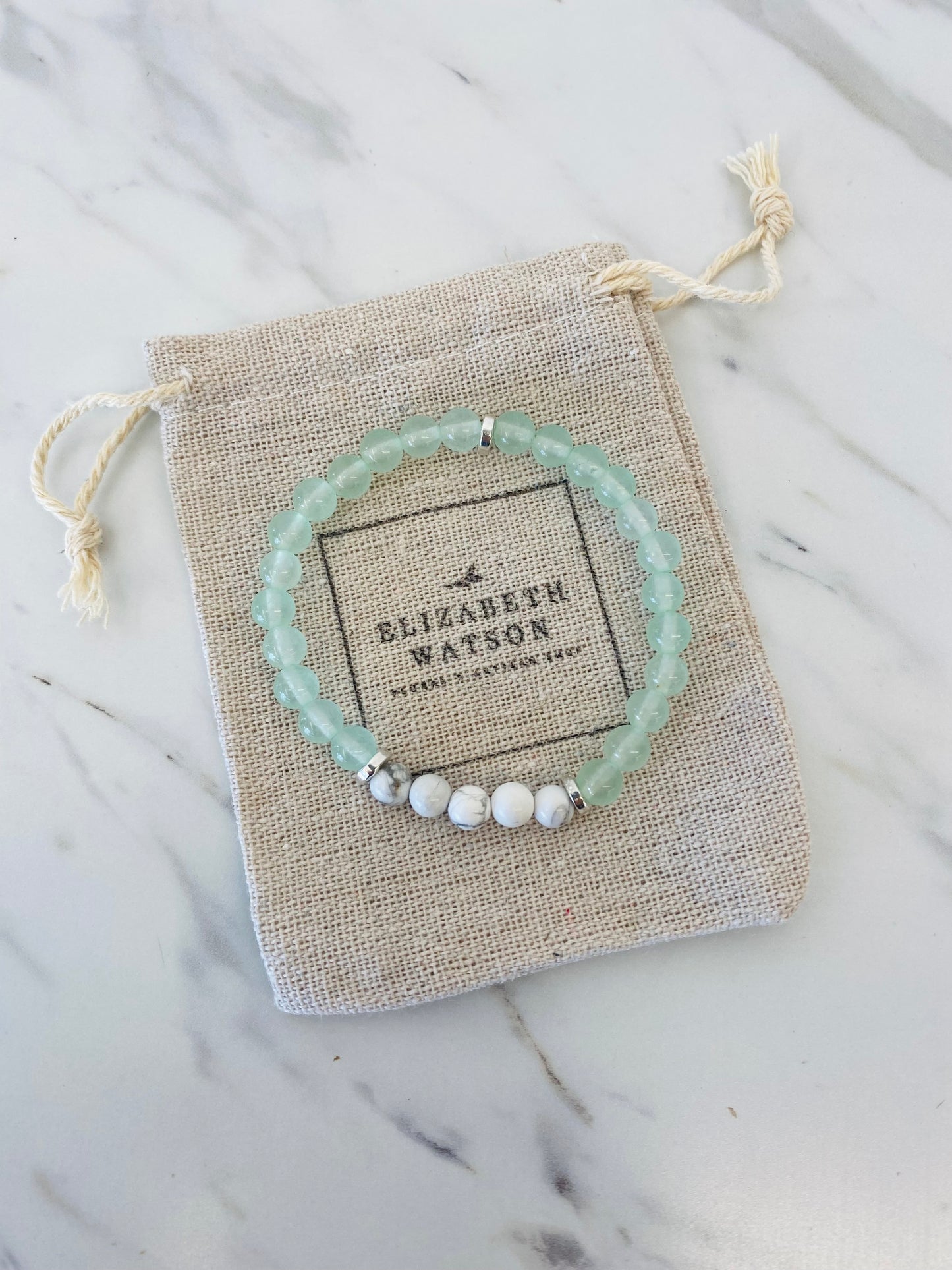 Jade & Howlite Gemstone Bracelet