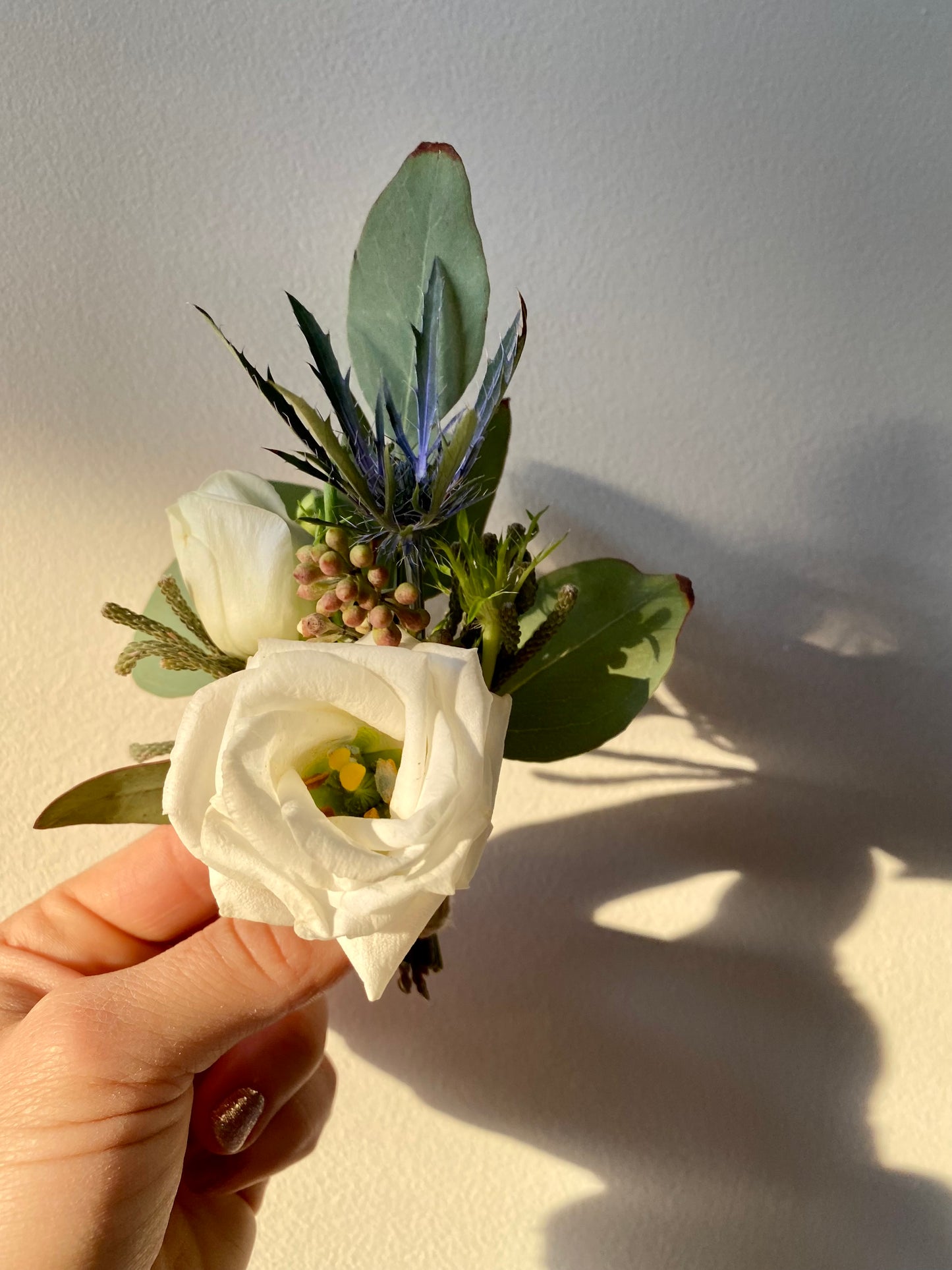 White Silhouette Boutonniere