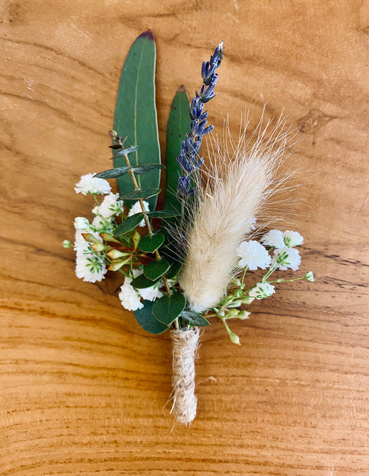 Wheat & Wildflower Boutonniere