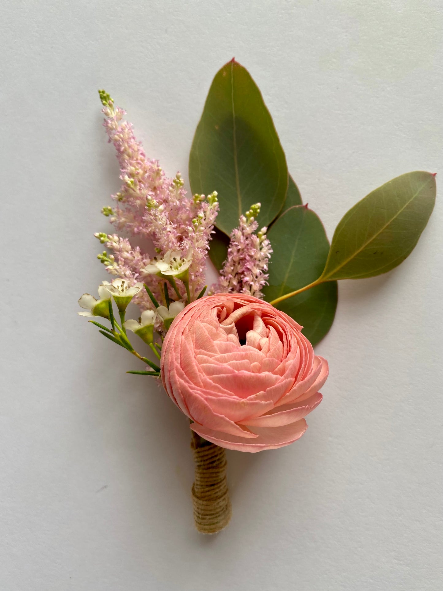 Sunset Ranunculus Boutonniere