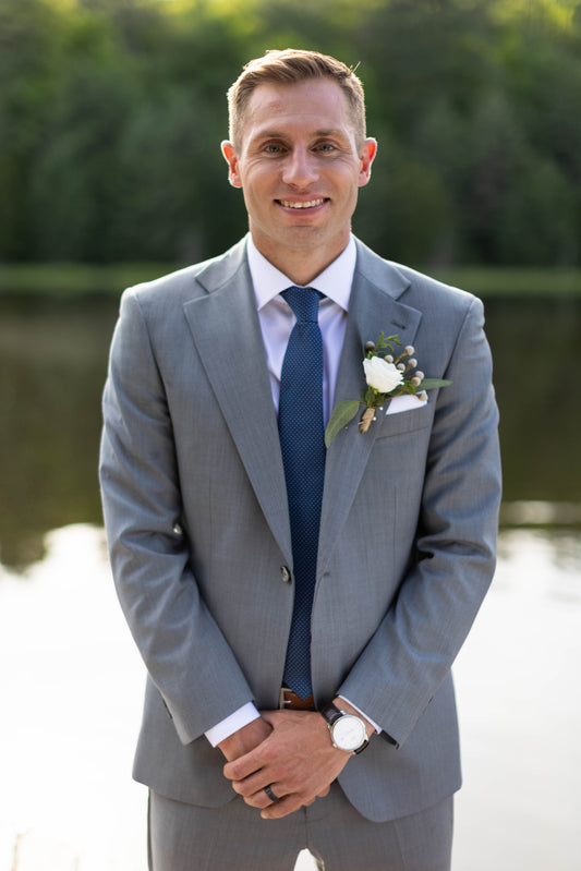 White Silhouette Boutonniere