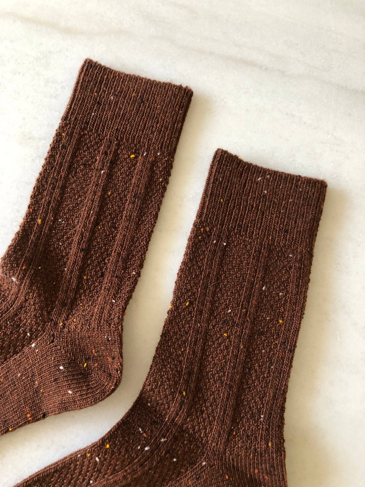Shetland Wool Socks | Chocolate