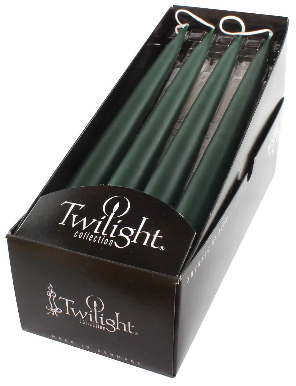 Forest Green Danish Taper Candle | 10"