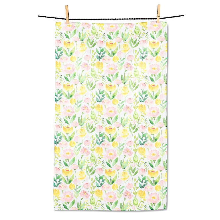 Floral Double Sided Tea Towel