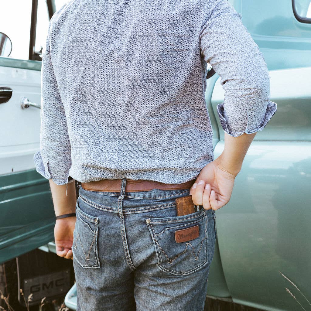 Leather Card Wallet | Whiskey