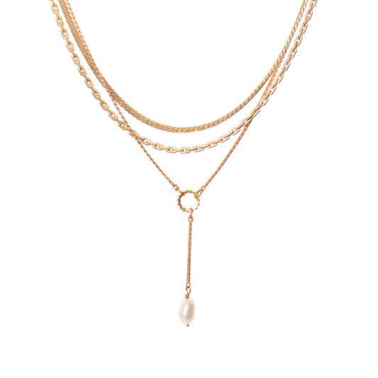 Classic Palmer Necklace, Freshwater Pearl