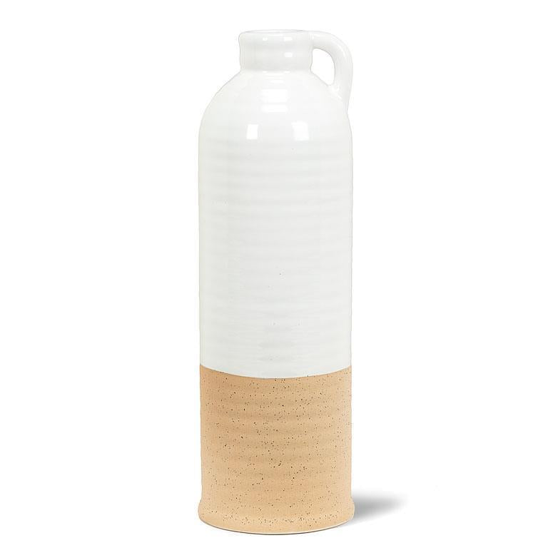 Cream & Sand Vase w/ Handle