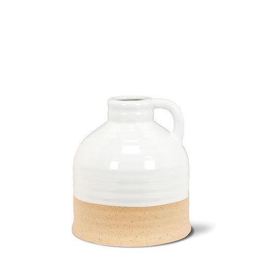 Cream & Sand Vase w/ Handle