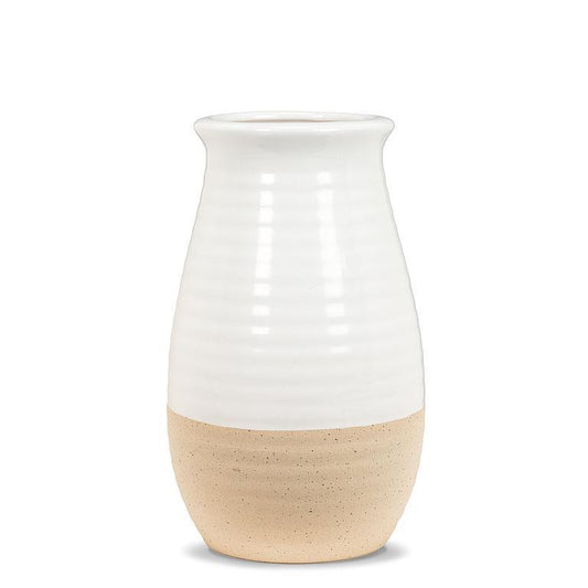 Cream & Sand Vase Wide Mouth