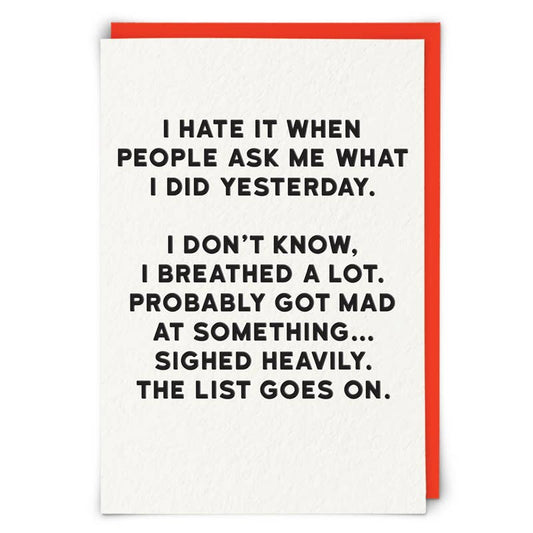 Sighed Greeting Card