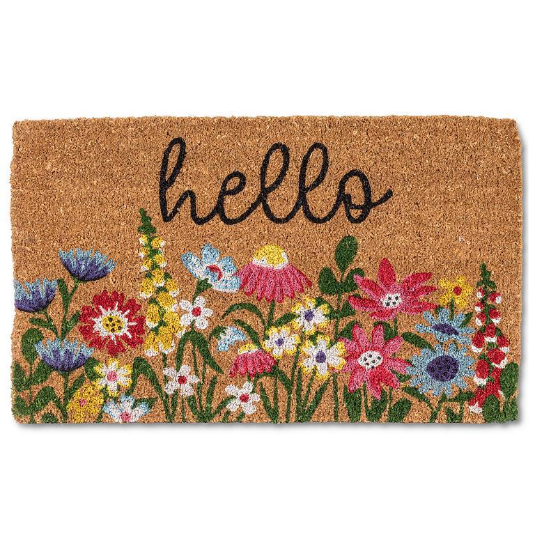 Floral Welcome Door Mat