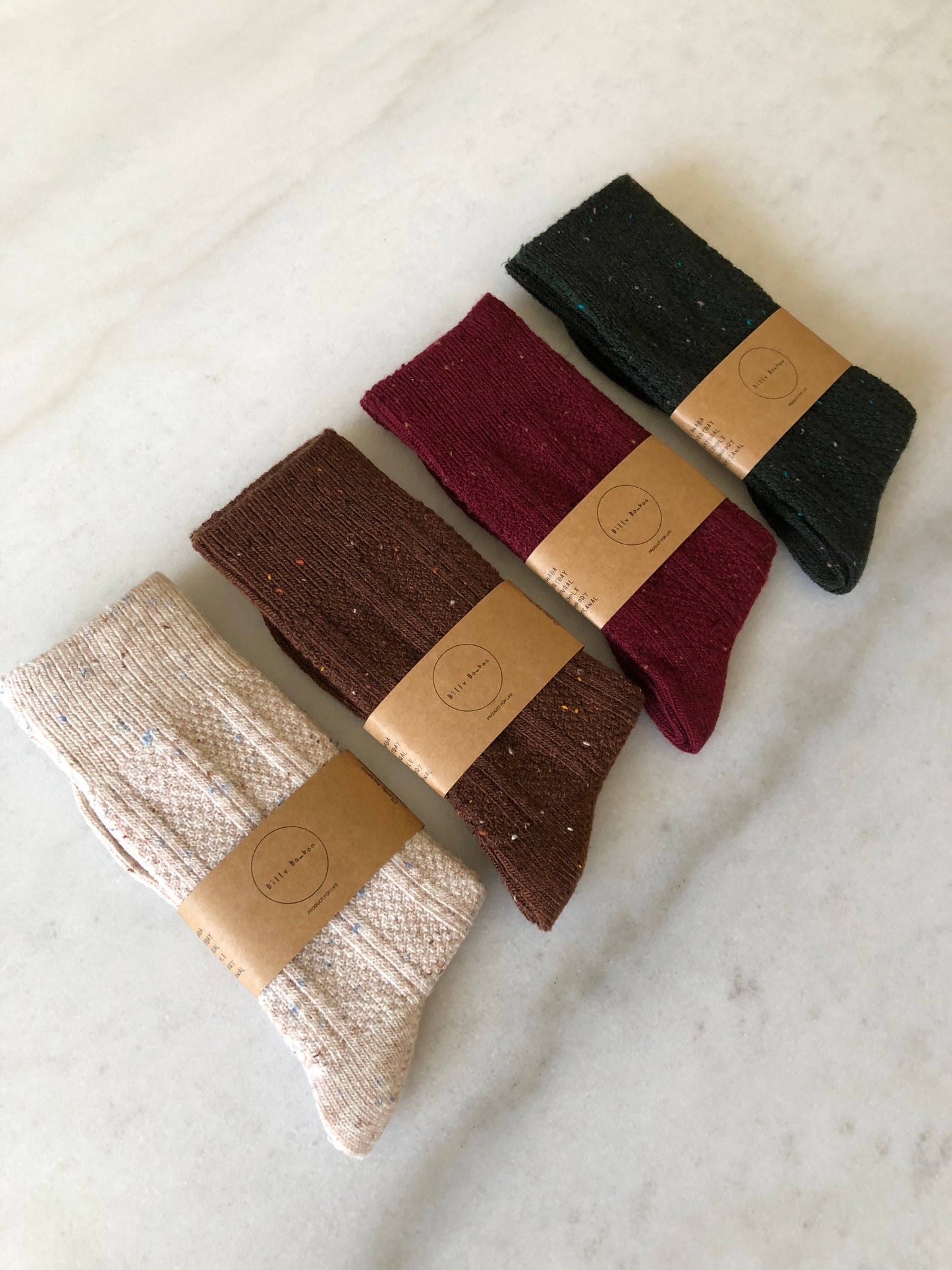 Shetland Wool Socks | Burgundy