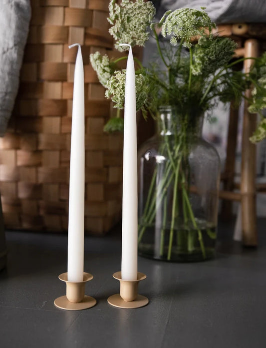 Off White Danish Taper Candle