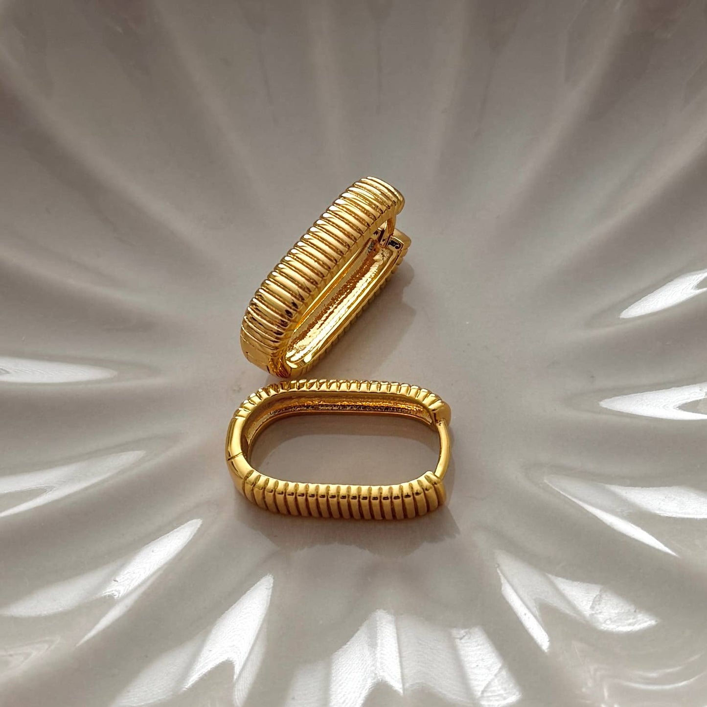 Small Ray Ribbed 2.0 Earrings | Gold