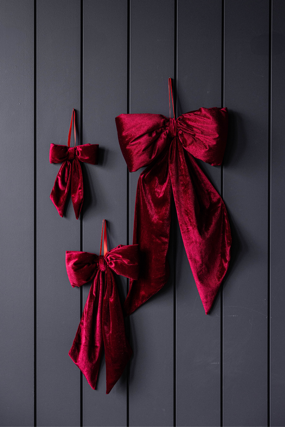Red Velvet Fabric Bows