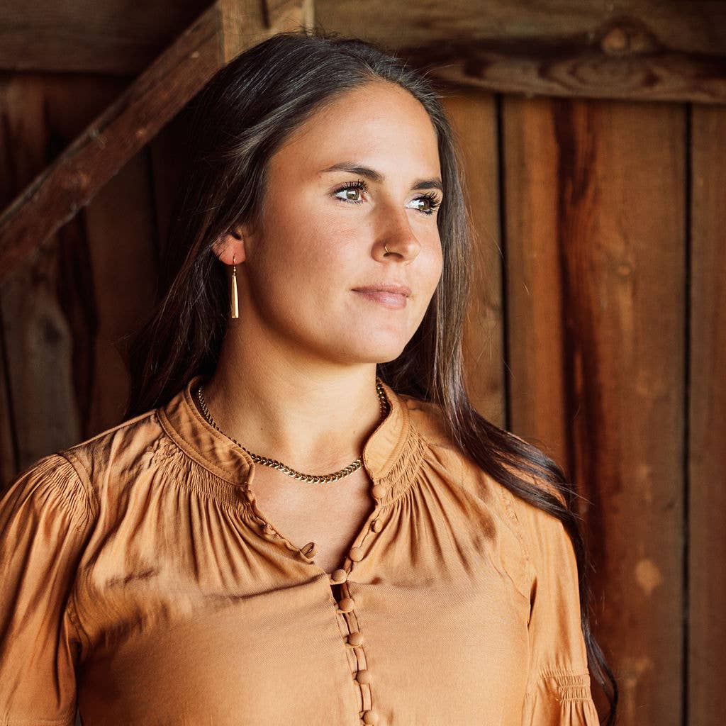 Classic Bar Earring | Rose Gold