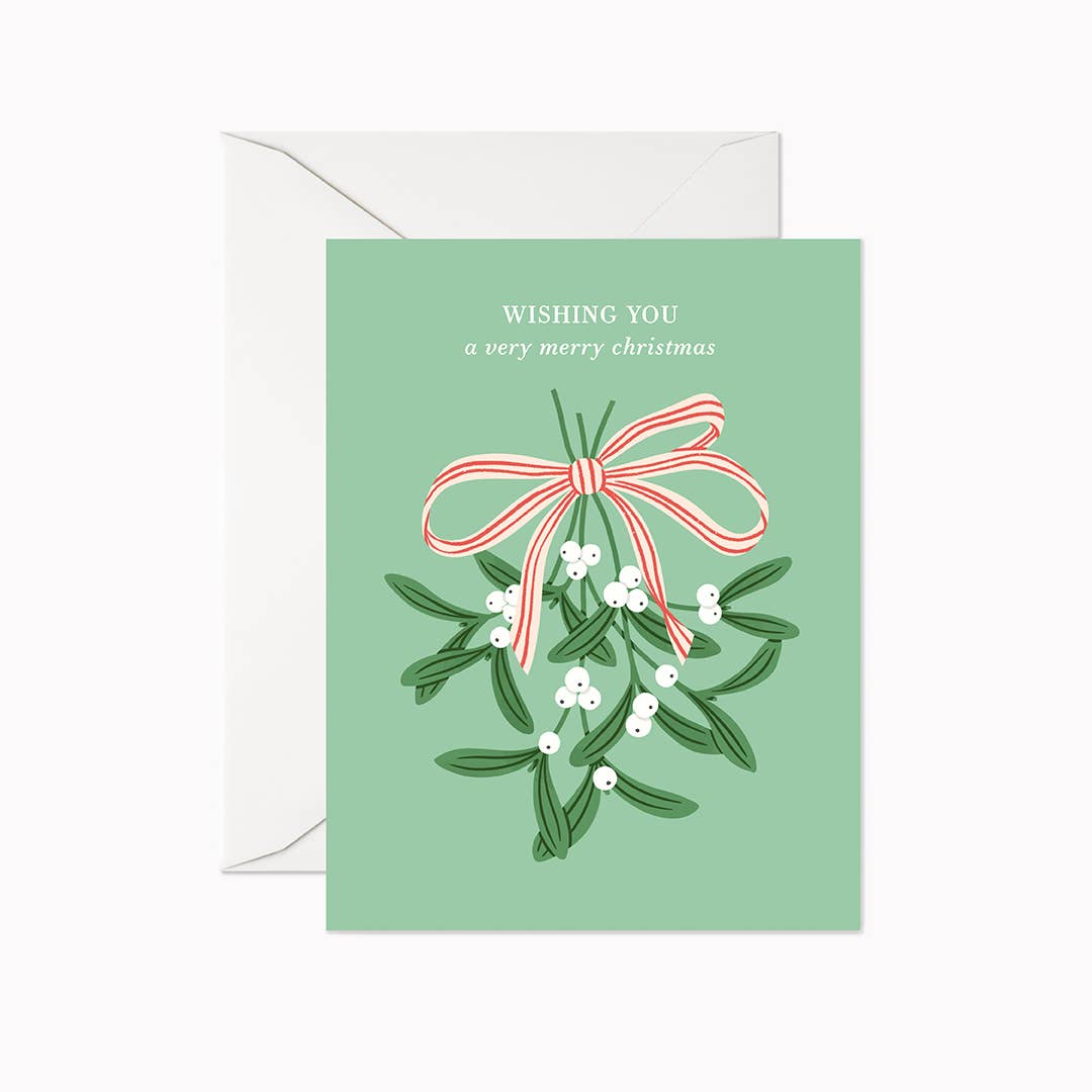 Merry Christmas Mistletoe | Holiday Greeting Card