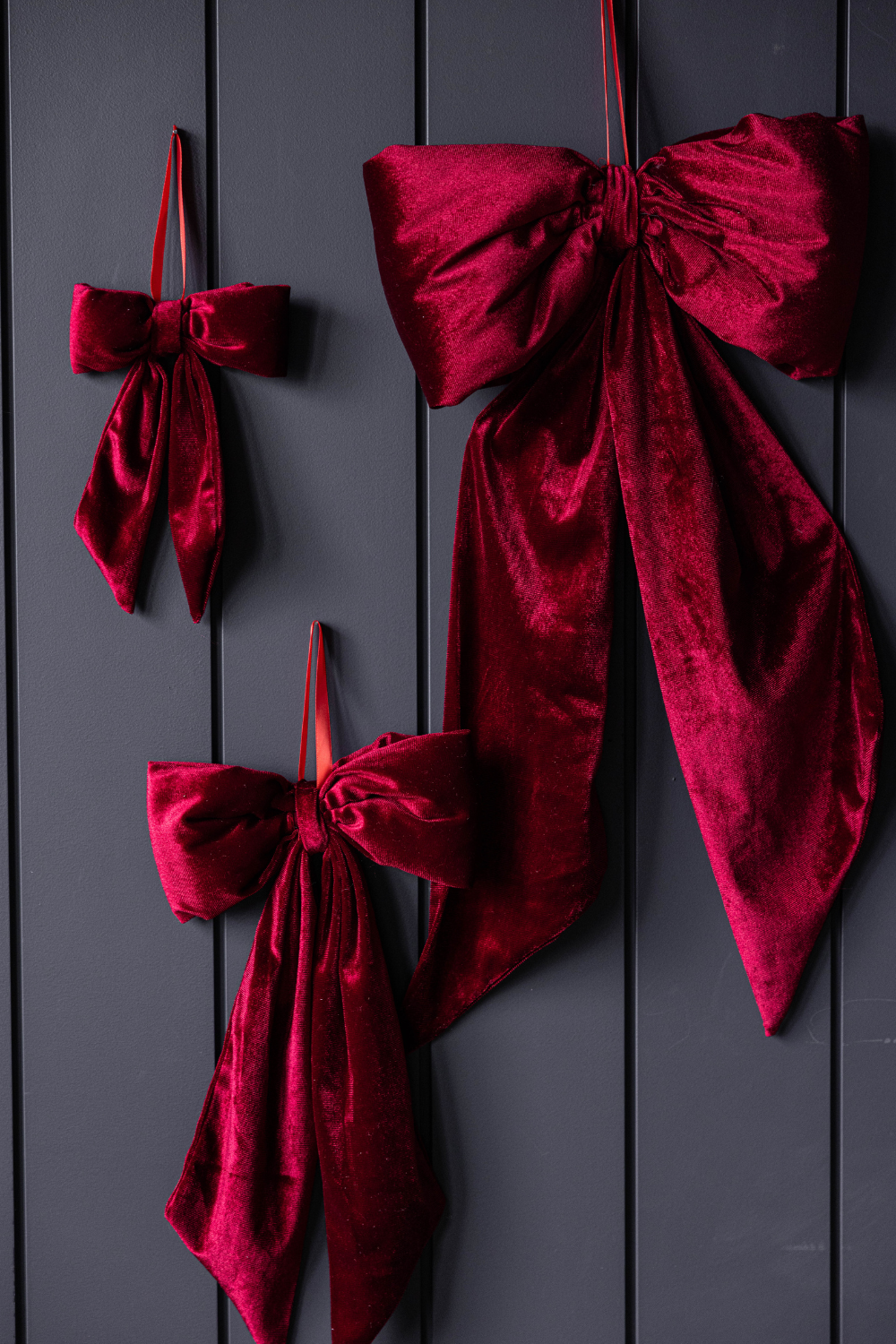Red Velvet Fabric Bows
