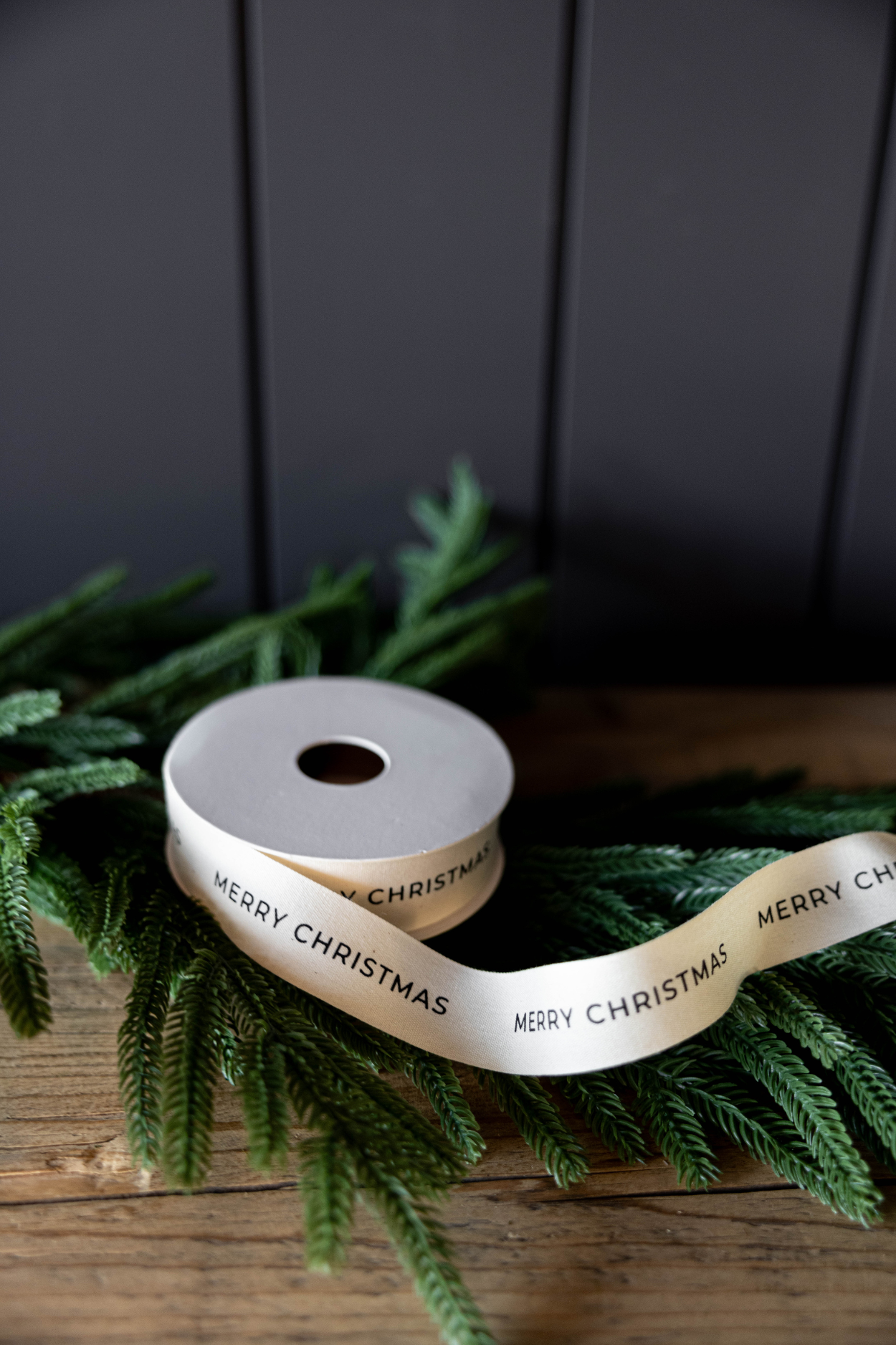 Merry Christmas Holiday Woven Ribbon