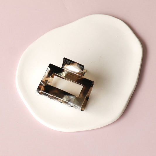 Square Claw Clip |  Brown