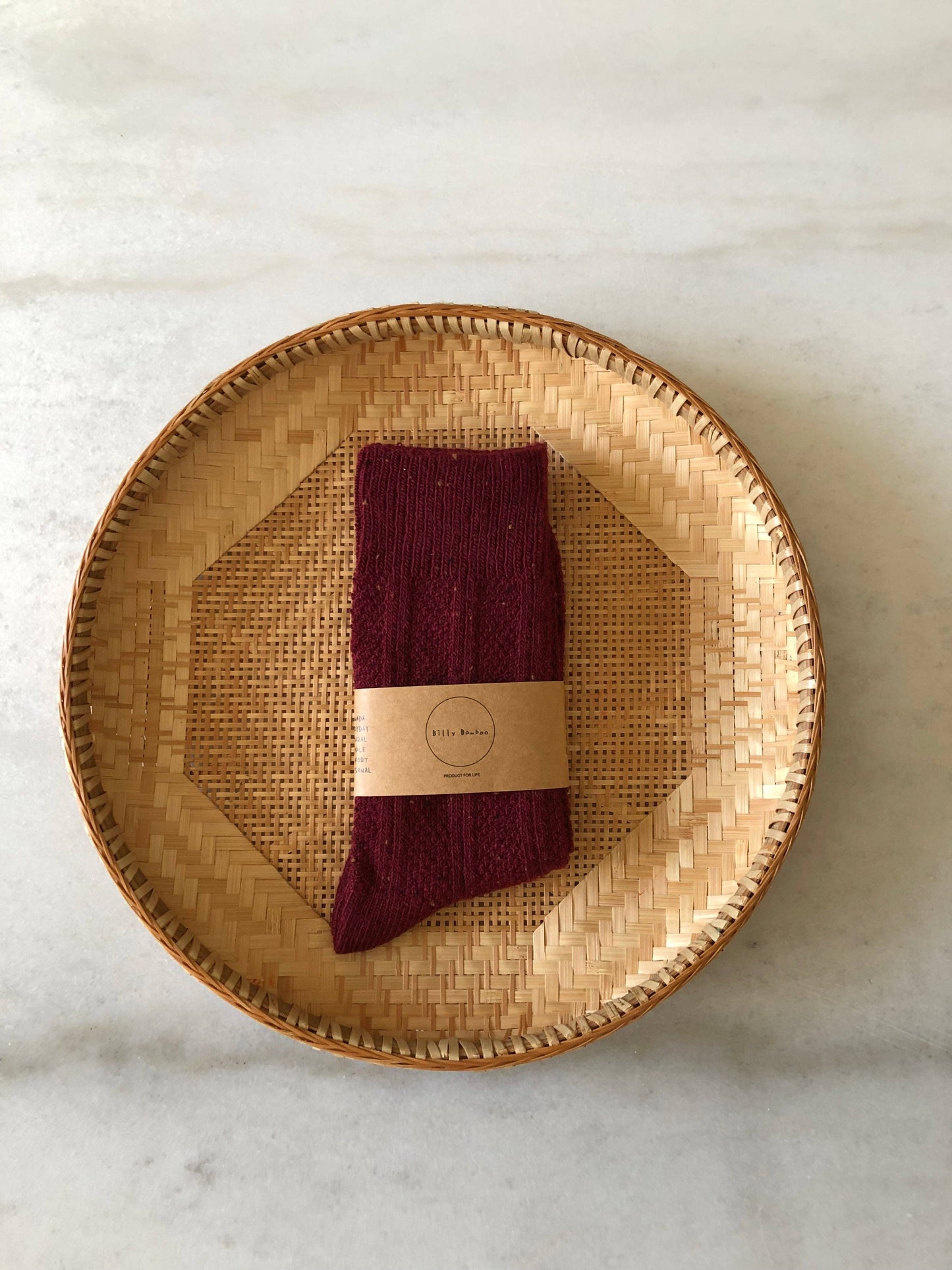 Shetland Wool Socks | Burgundy