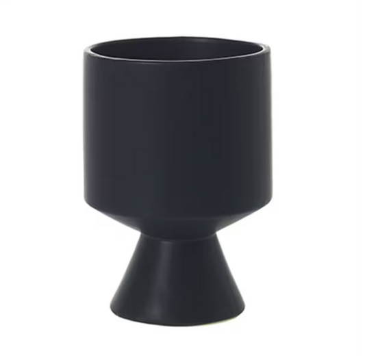 Matte Black Footed Vessel
