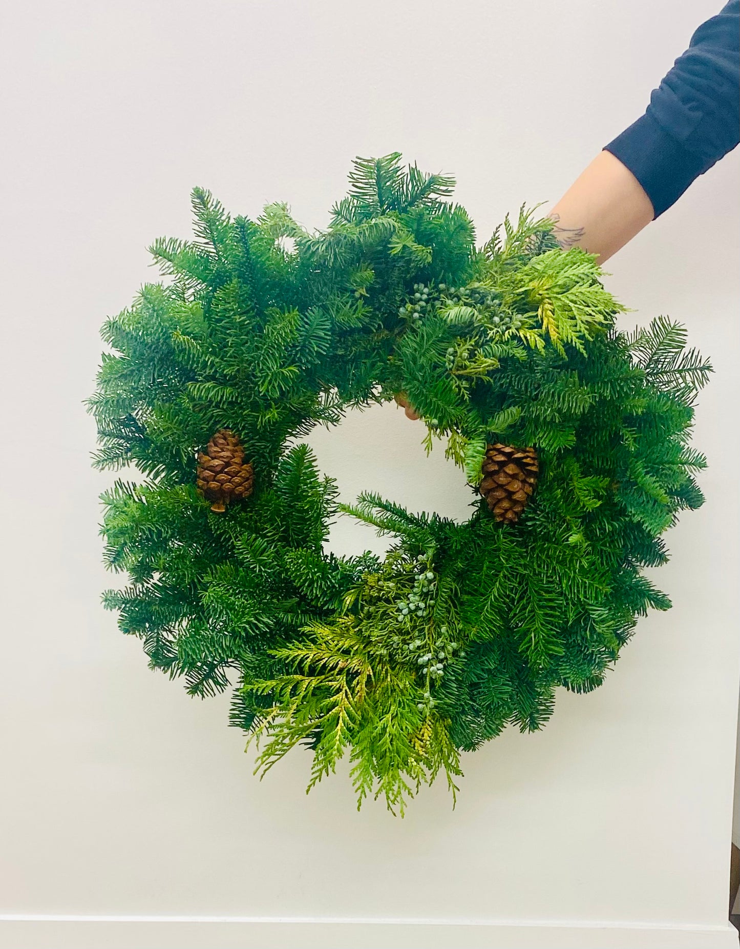 Mixed Greens Wreath | Live