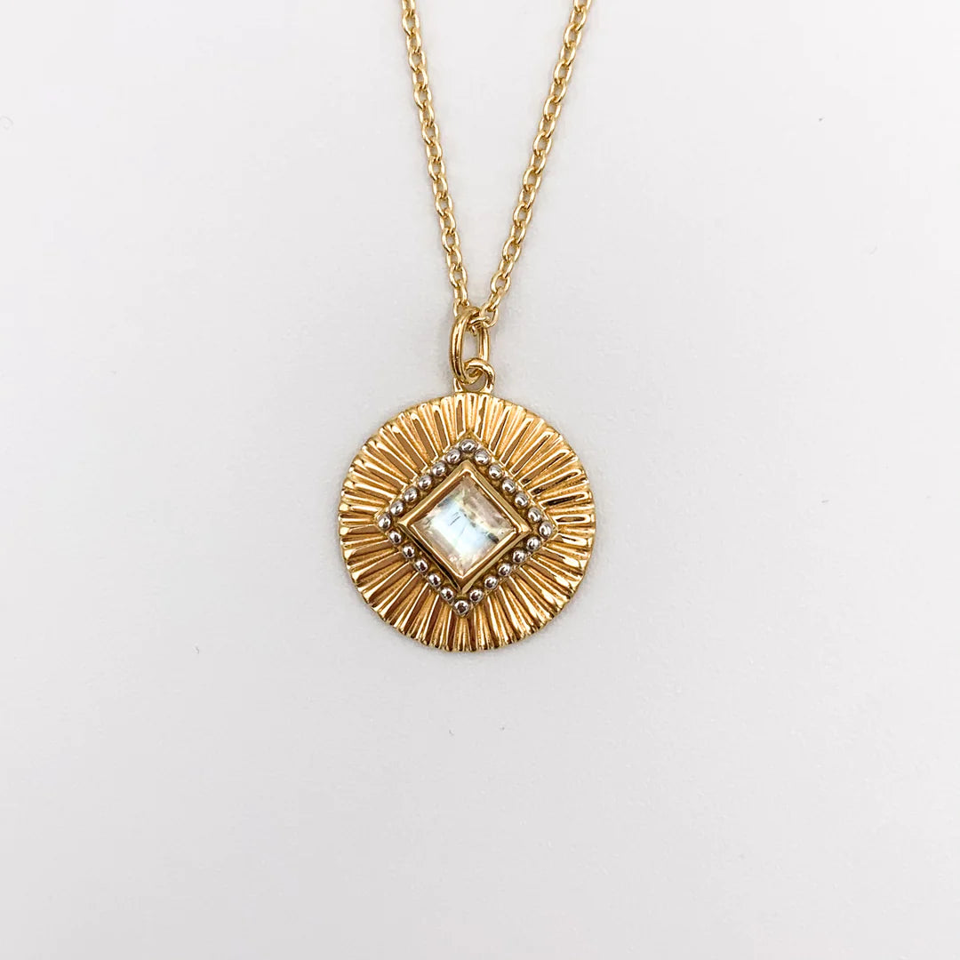 Gold Aliyah Moonstone Necklace
