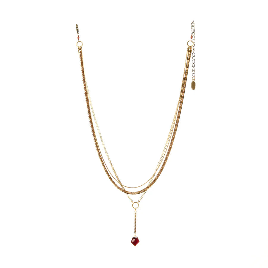 Classic Palmer Necklace | Garnet