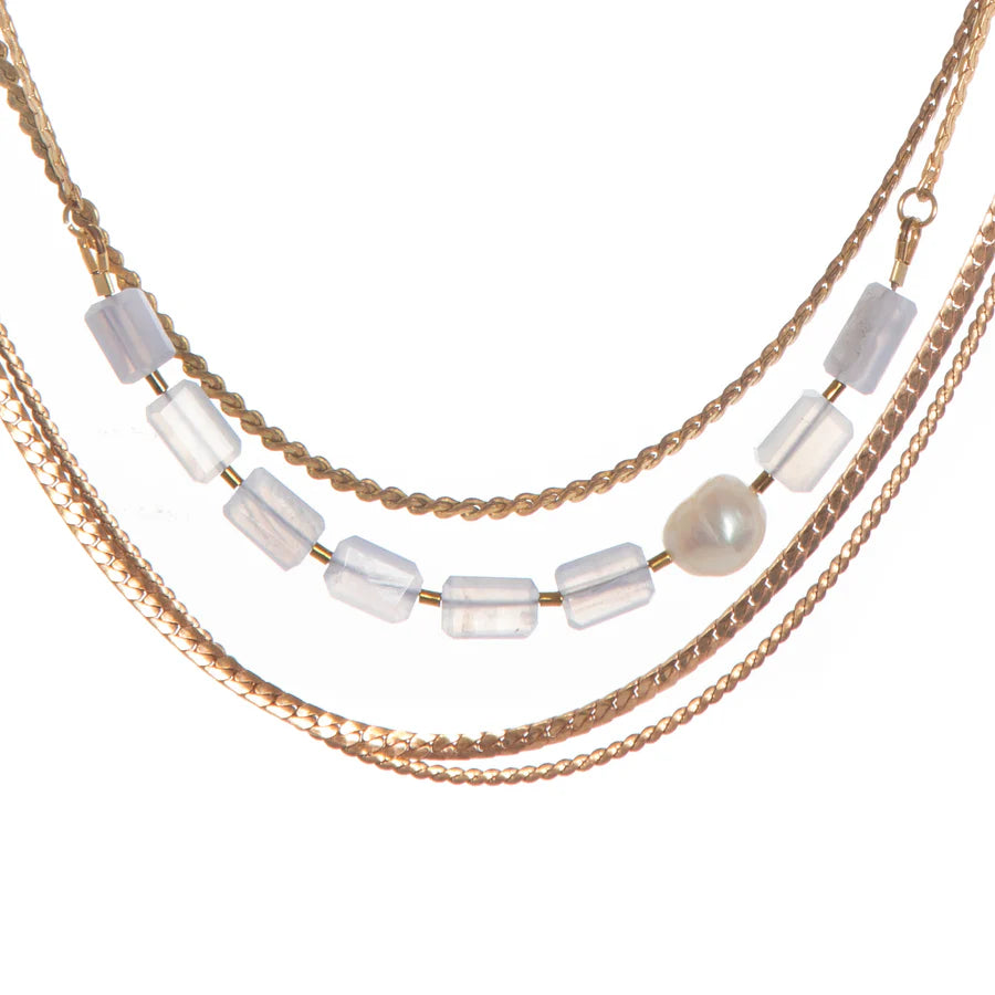 Faunus Necklace | Blue Lace Agate