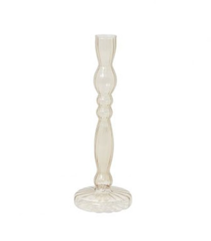 Smoke Antique Glass Candle Holder