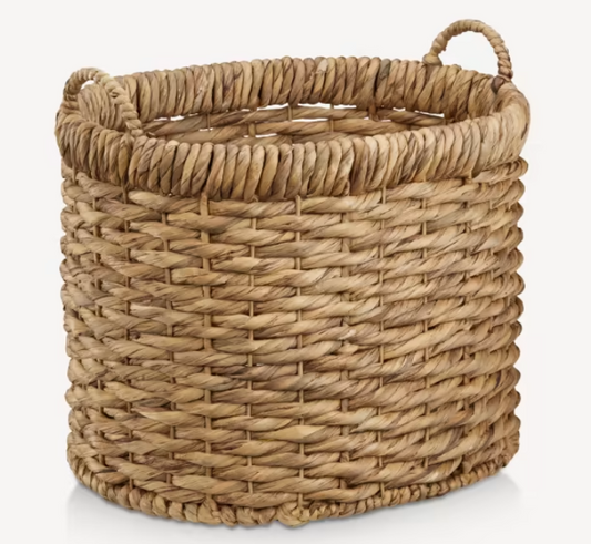 Natural Fiber Oval Storage Basket